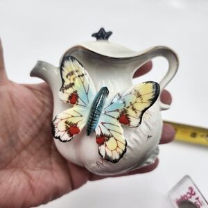 Vintage Thames mini  Porcelain Teapot with Butterfly miniature decor
